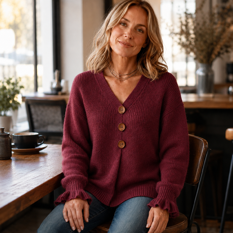 💝💝Special Price Today | Women's Soft V-Neck Textured-Knit Sweater