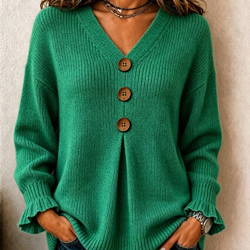 💝💝Special Price Today | Women's Soft V-Neck Textured-Knit Sweater